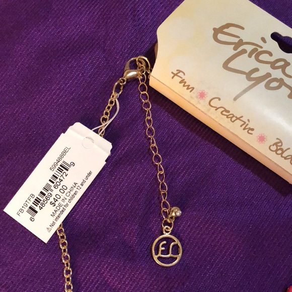 Erica Lyons Gold tone beaded statement necklace and fishhook dangling earrings - Picture 5 of 7